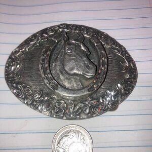 EGE 93 Belt Buckle With Horse And Horse Shoe